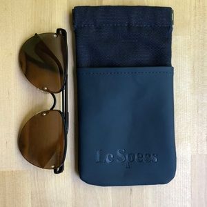 LeSpecs black frame mirrored aviator sunglasses